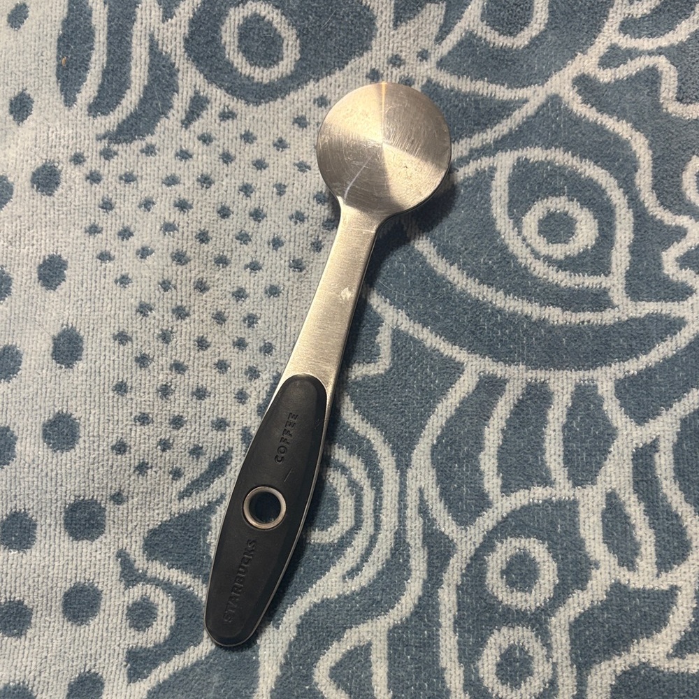 Starbucks Stainless Steel and Black Coffee Spoon